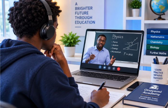 Physics image, home page for advance tab - Onayemi Academy